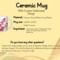 Romantic gift mug with heart art. Ceramic mug with custom  sublimated design. Holds 11 ounces of your favorite drink. Size 3.25"W x 3.75H